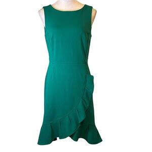 Chic Asymmetrical Green Dress